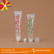 Tubo transparente de brillo labial de 16ml con tapa roscada redonda